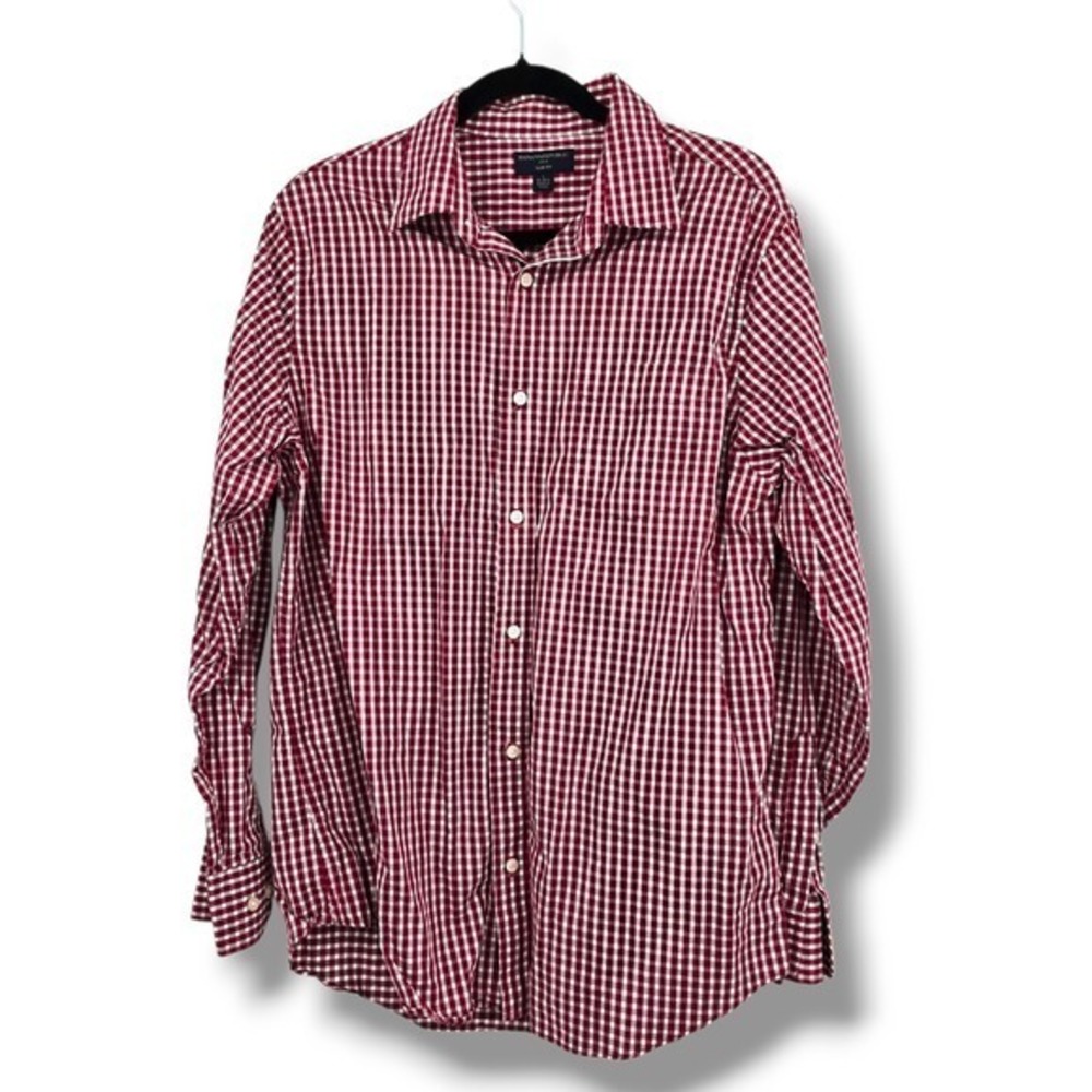 Banana Republic Slim Fit Button Down Shirt Gingham Check Long Sleeve L